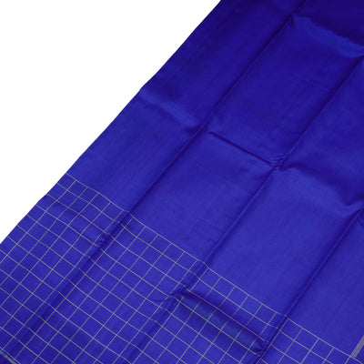 Royal Blue Kanchipuram Silk Saree with Seer Pallu