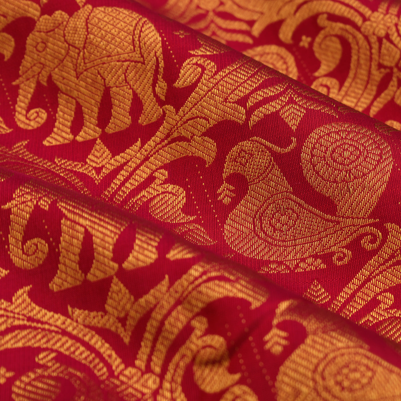 Arakku Thakkali Kanchi Silk Fabric
