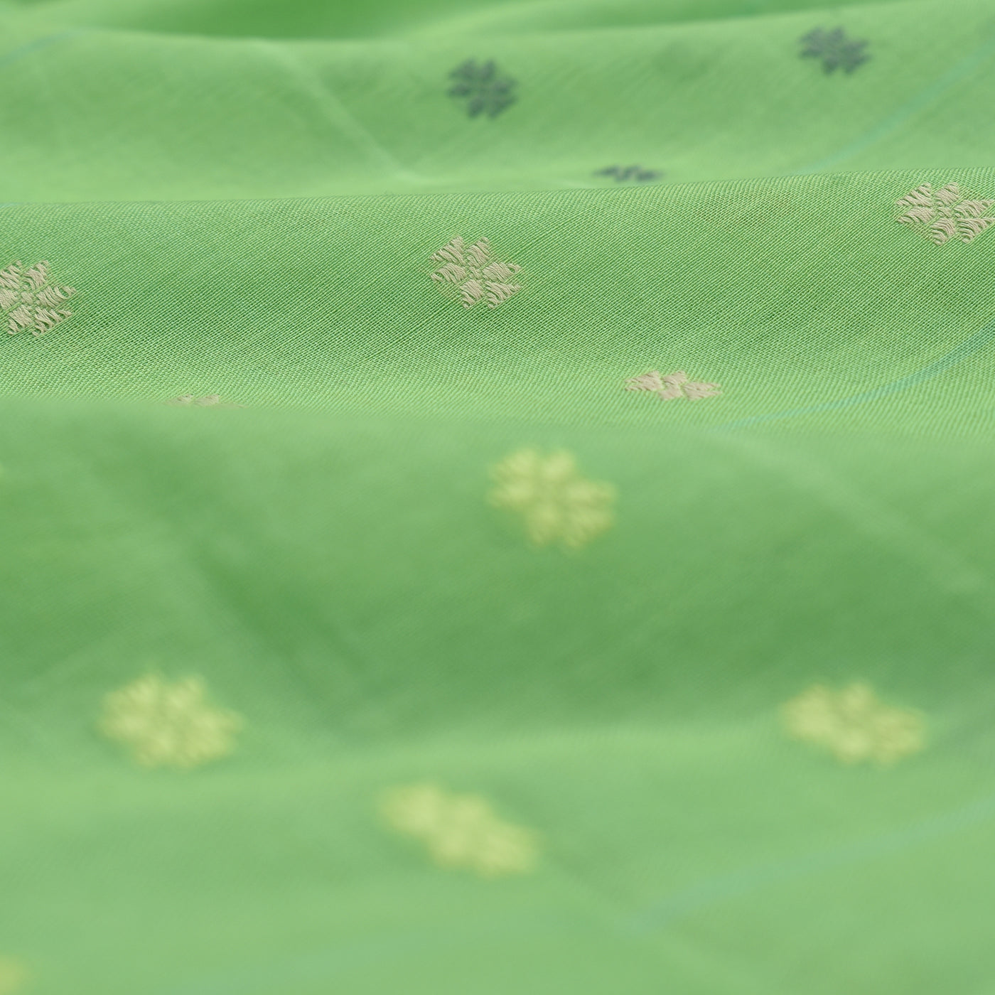 Apple Green Handloom Sico Fabric
