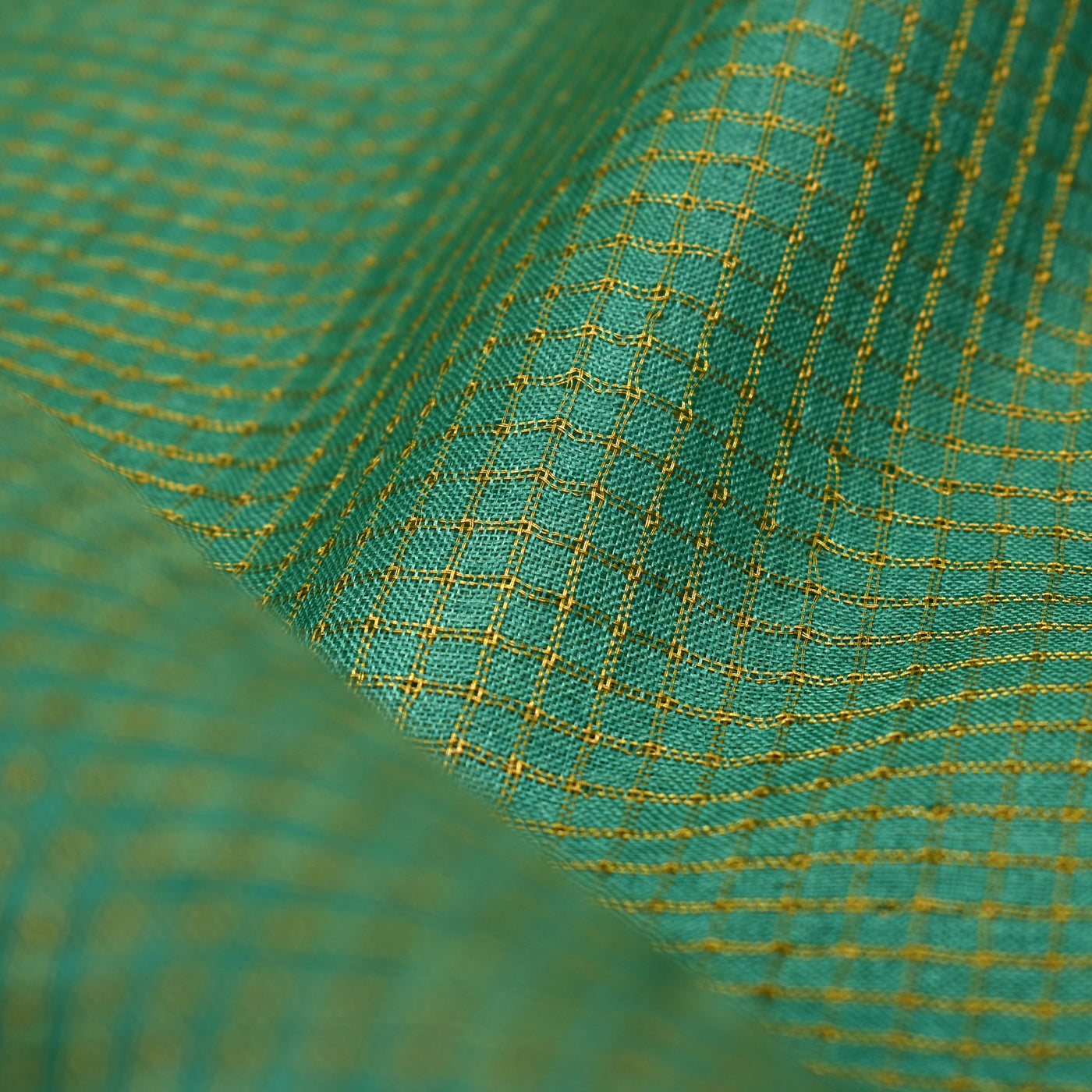 Green Tussar Silk Fabric
