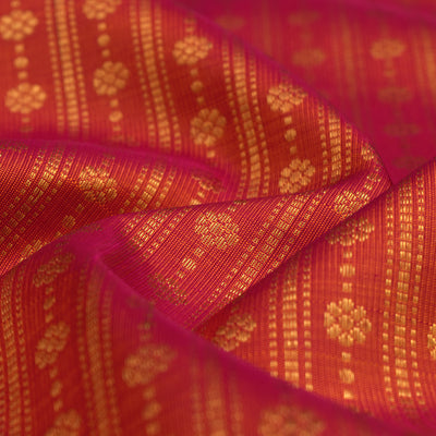 Rani Orange Kanchi Silk Fabric