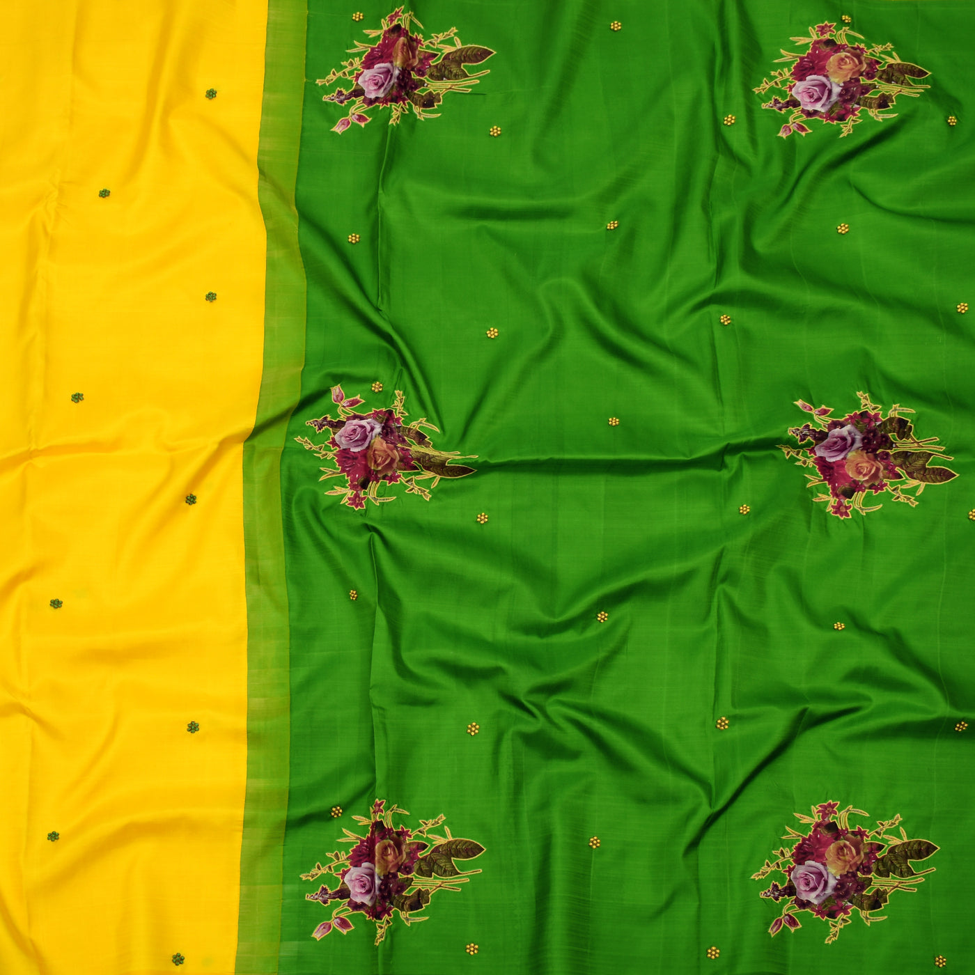 Yellow Embroidery Saree