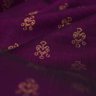 Black Magenta Kanchi Silk Fabric with Jewellery Butta Design
