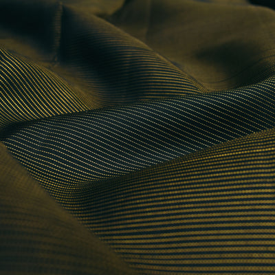 Black Kanchi Silk Fabric with Vairaoosi Design