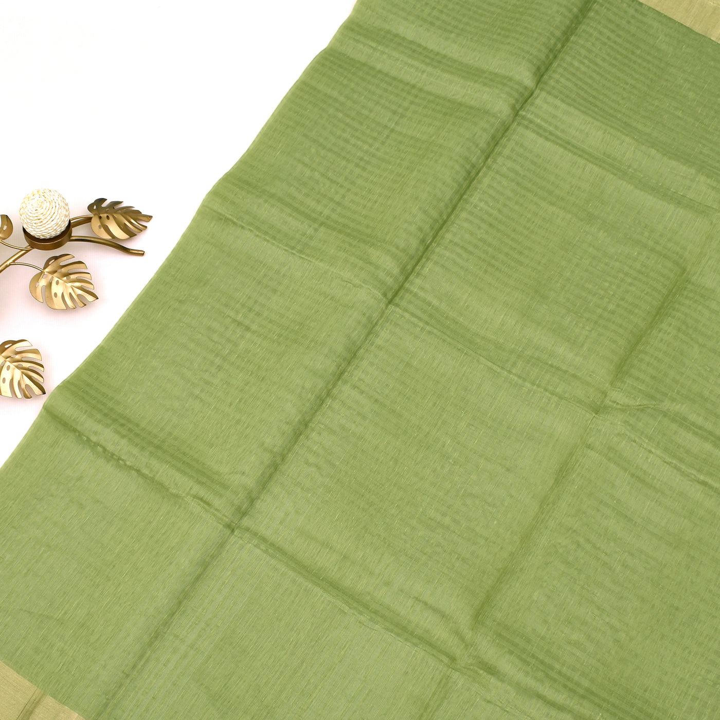 Apple Green Linen Saree