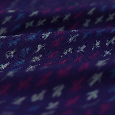 Violet Ikkat Silk Fabric