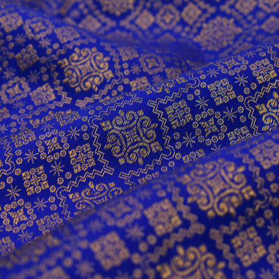 MS Blue Kanchi Silk Fabric