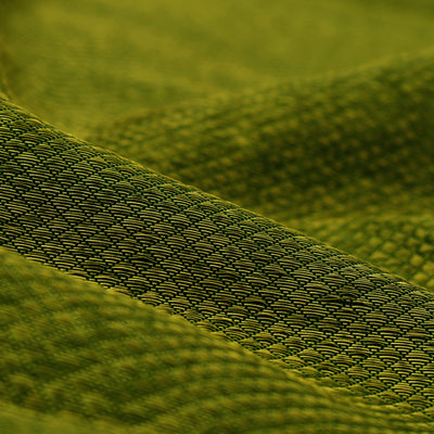 Bottle Green Kanchi Silk Fabric with Diamond Zari Design