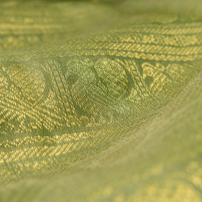 Olive Green Kanchi Silk Fabric
