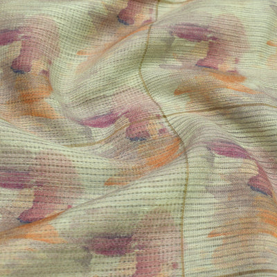 Light Grey Matka Silk Fabric