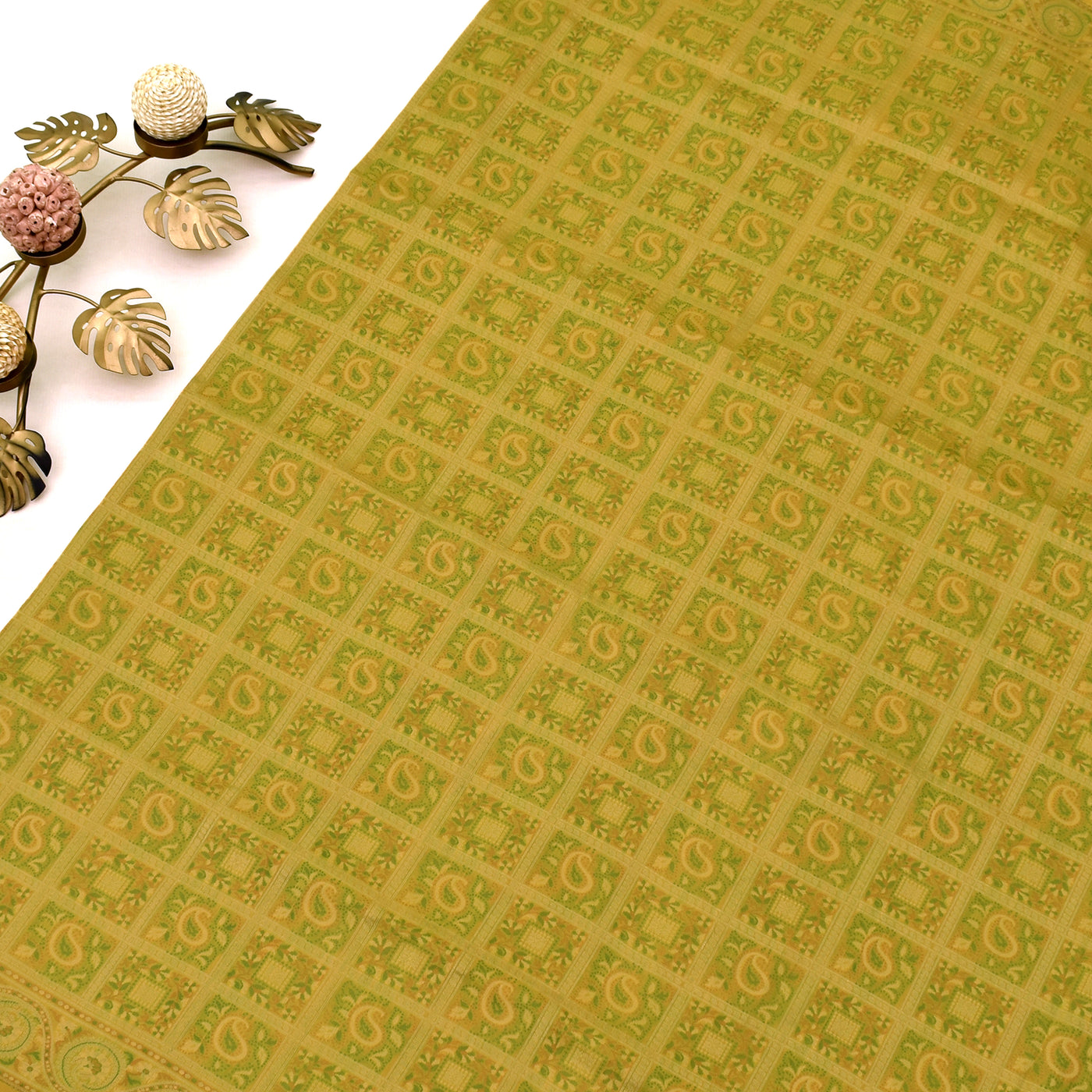 Mustard Banarasi Silk Saree