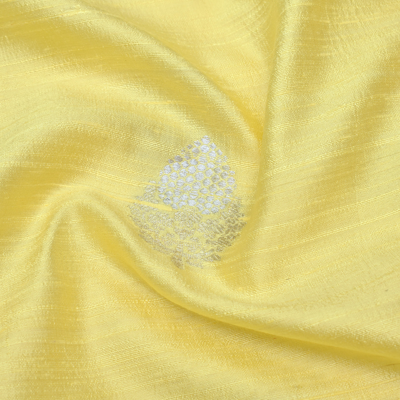 lime-yellow-tussar-raw-silk-fabric