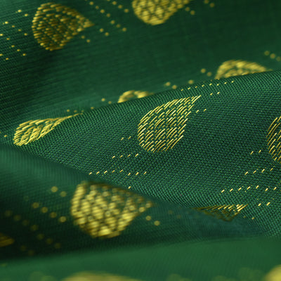 bottle-green-kanchi-silk-fabric-3