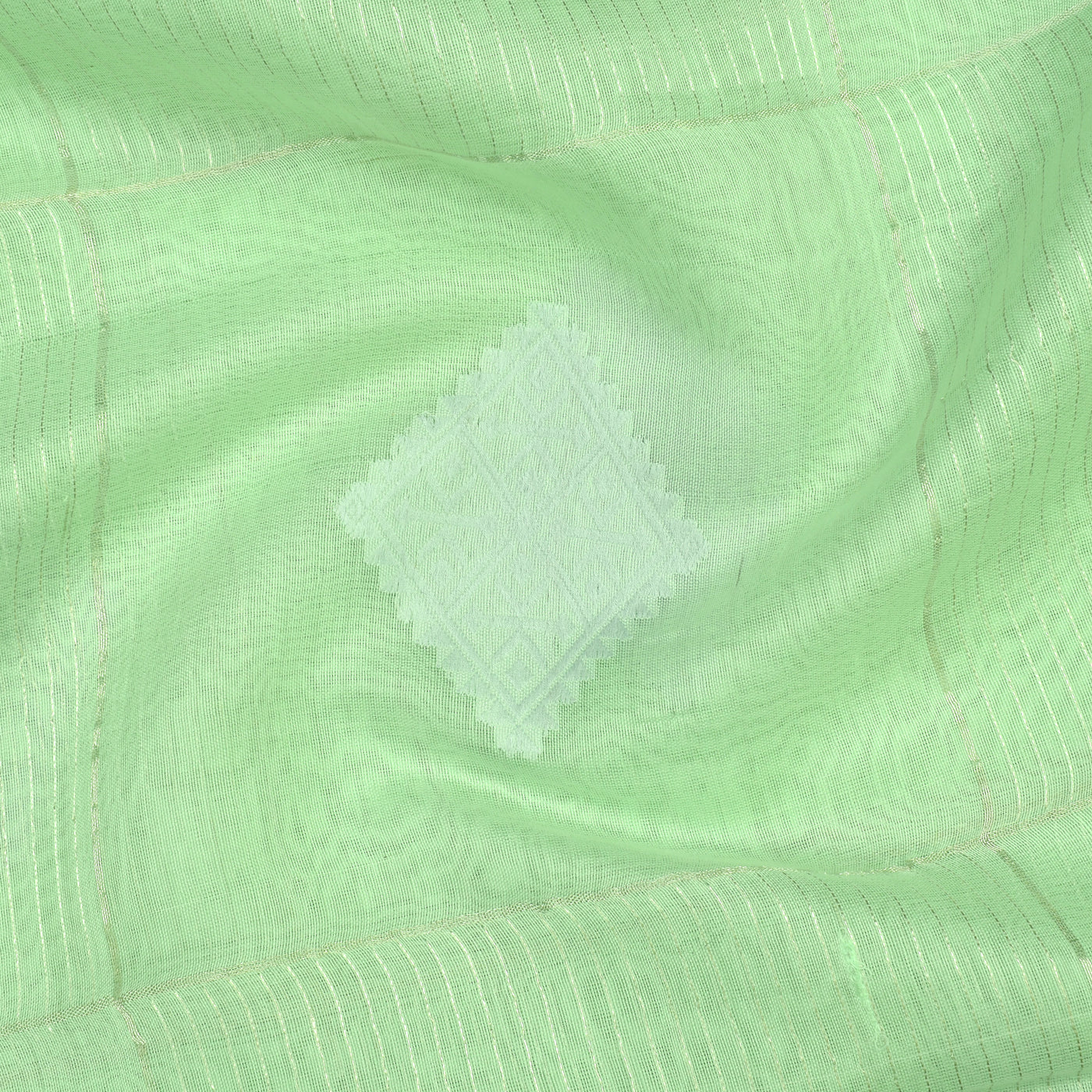 Baby Green Sico Zari Stripes Fabric