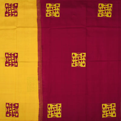 Yellow Embroidery Silk Saree