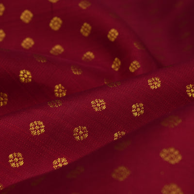 Arakku Thakkali Kanchi Silk Fabric with Kamalam Butta Design