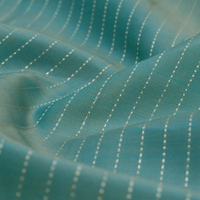 Tussar Anandha Kanchi Silk Fabric with Muthu Zari Lines Design