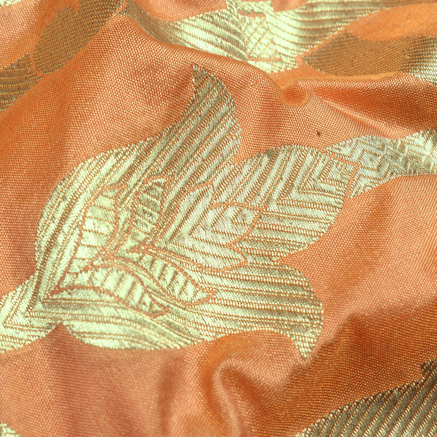 light-orange-gold-zari-banarasi-silk-fabric