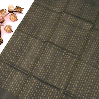 Brown Tussar Silk Saree