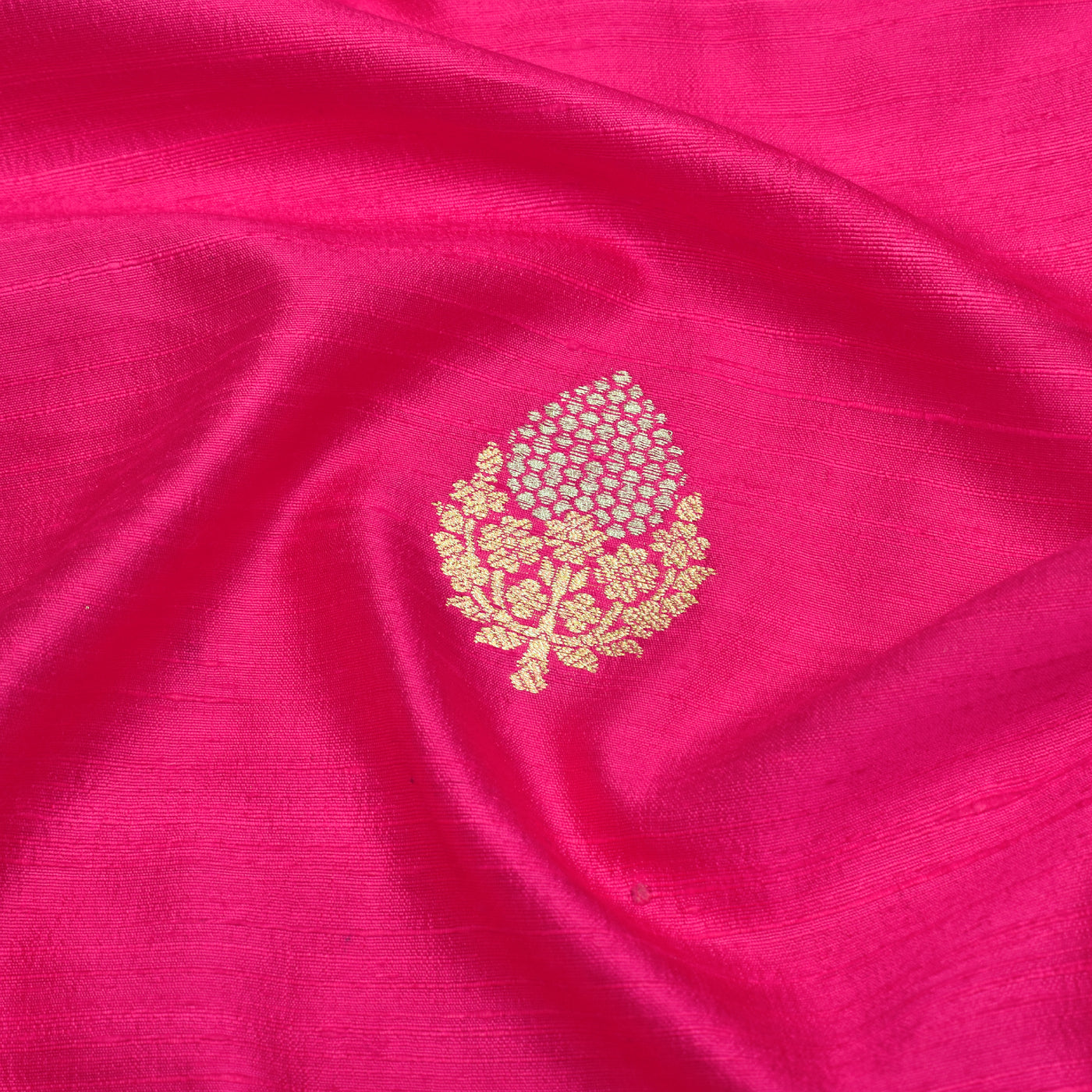 bright-pink-tussar-raw-silk-fabric-1