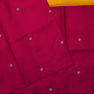 red-embroidered-kanchi-silk-and-mustrad-georgette-half-and-half-saree-with-red-embroidered-blouse