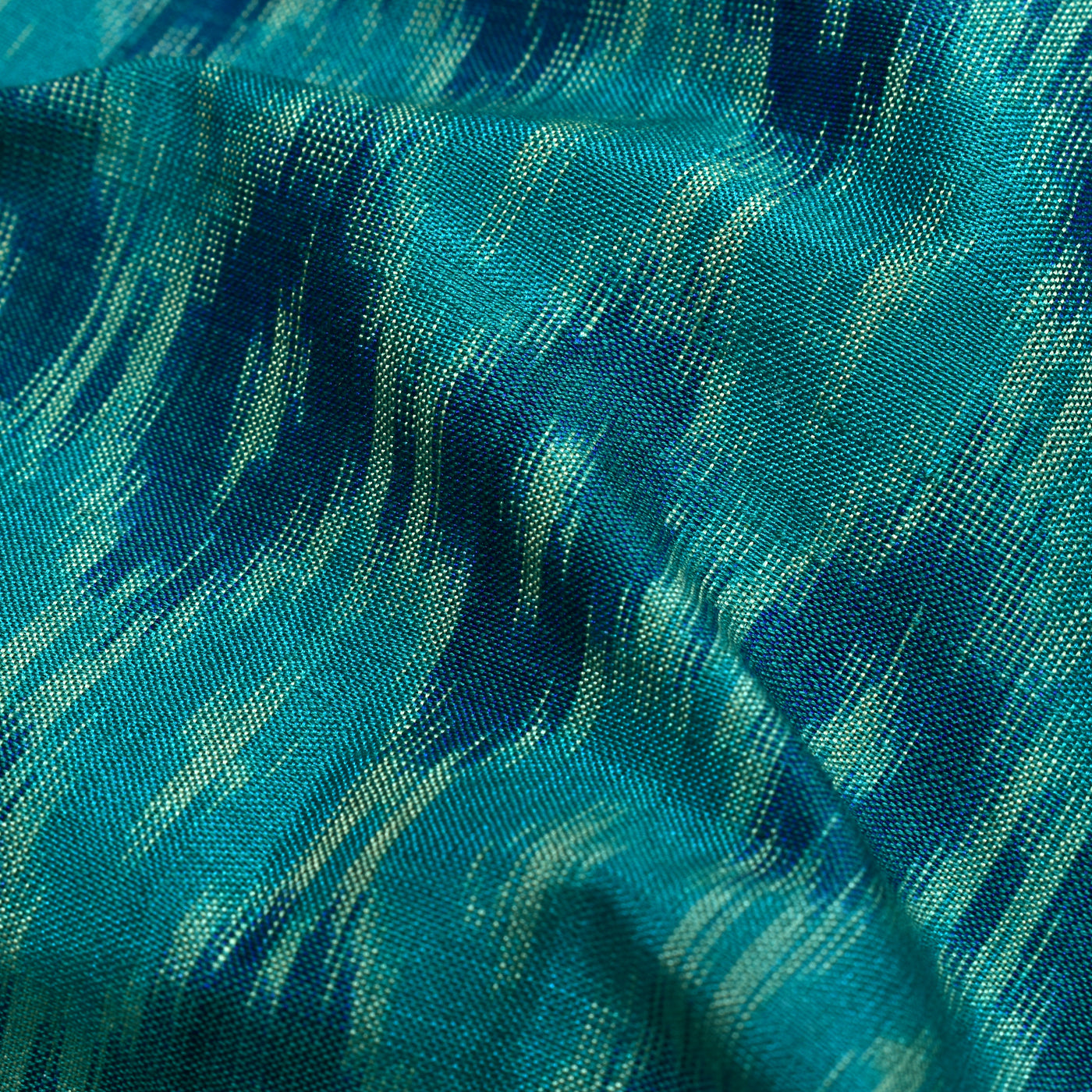 blue-zigzag-design-ikkat-silk-fabric