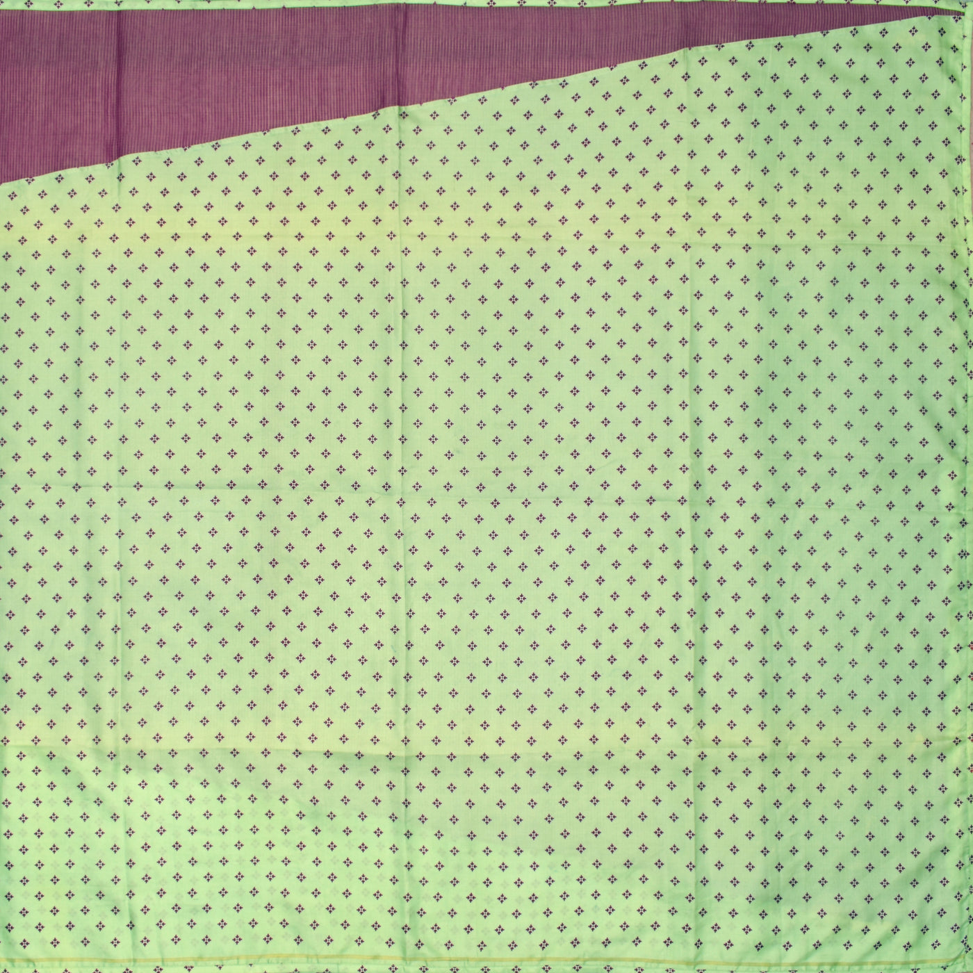 Pink Tussar and Pista Green Printed Kanchi Silk Raising Saree