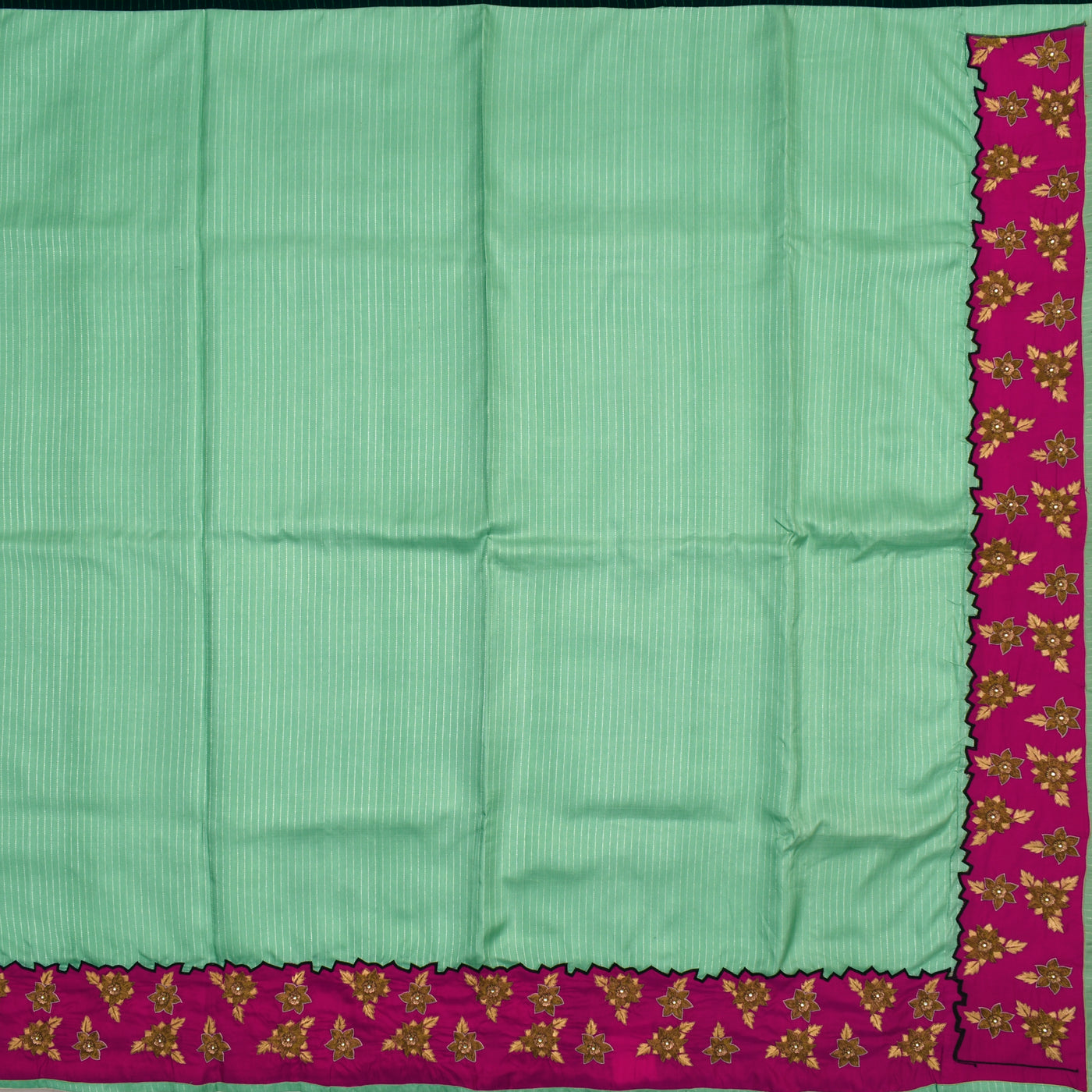 Pista Green Embroidery Silk Saree