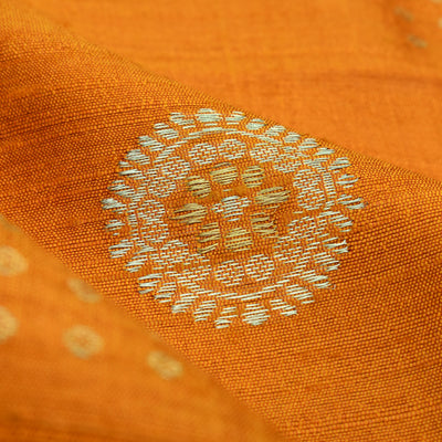 Orange Tussar Silk Fabric