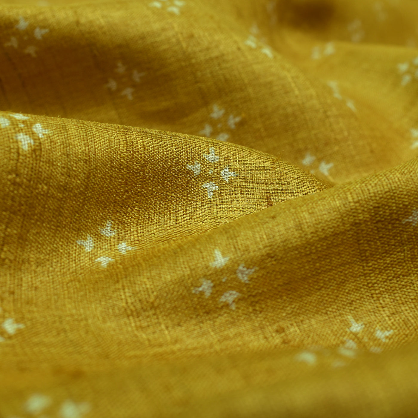 Mustard Tussar Silk Fabric
