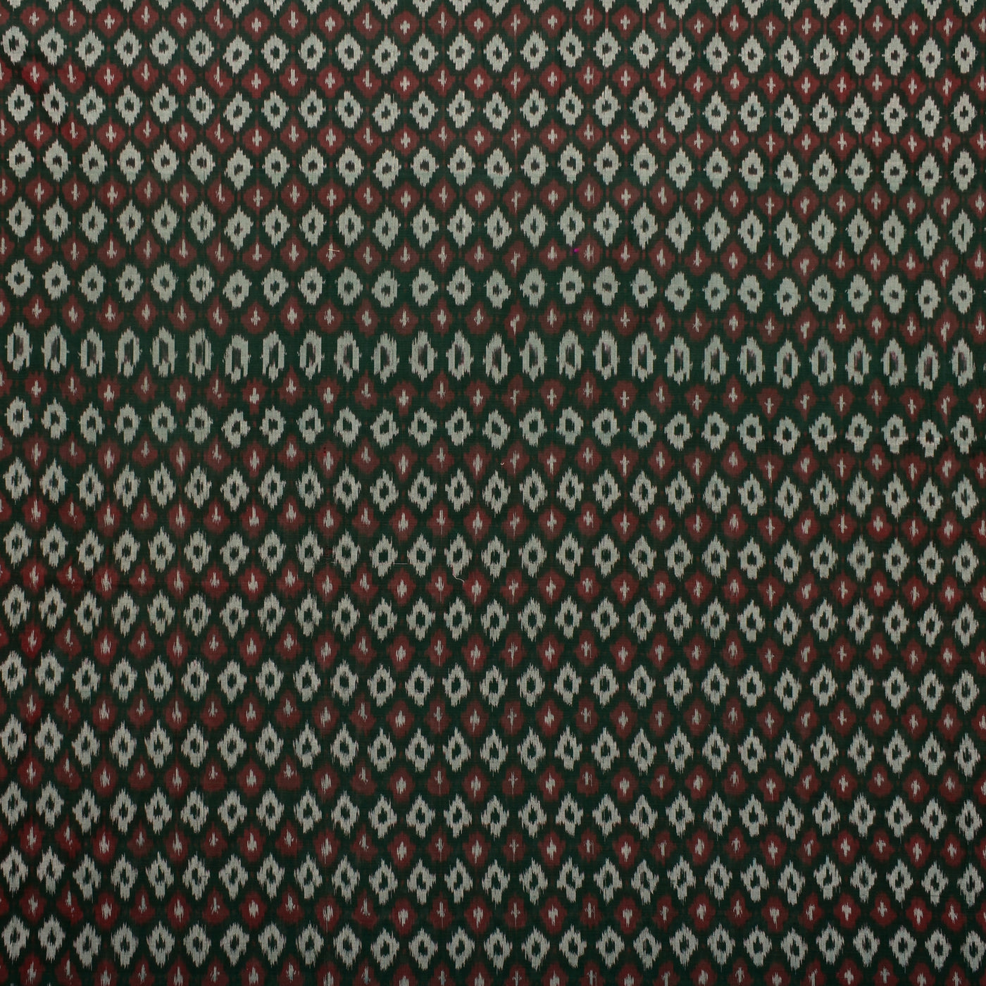 bottle-green-ikkat-silk-fabric