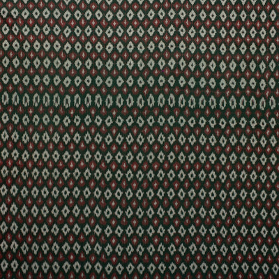 bottle-green-ikkat-silk-fabric