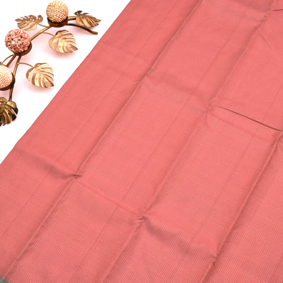 Pink Kanchipuram Silk Saree with Small Zari Kattam Design