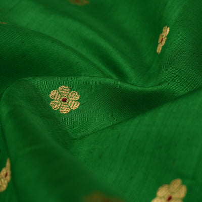 Alli Green Chanderi Silk Fabric