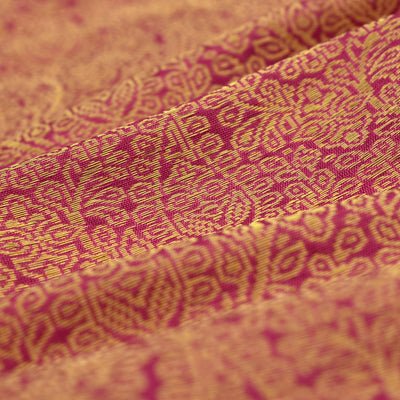 Pink Banarasi Silk Fabric with Creeper Design