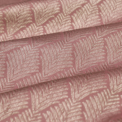 Onion Pink Kanchi Silk Fabric with Kathir Butta Design