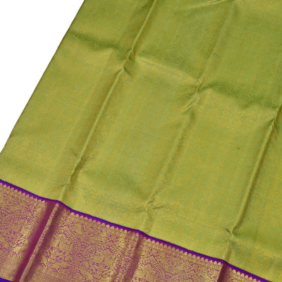 Samangha Green Kanchipuram Silk Saree with Annam Design