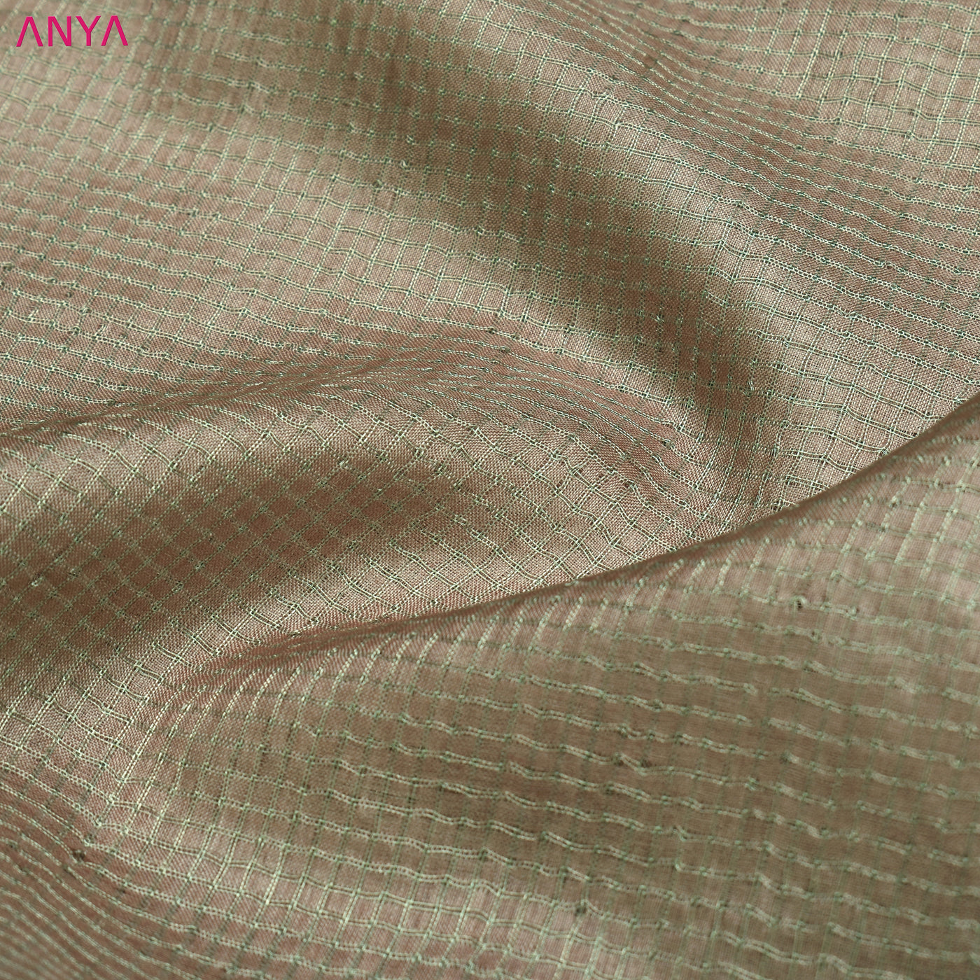 Onion Pink Tissue Tussar Fabric