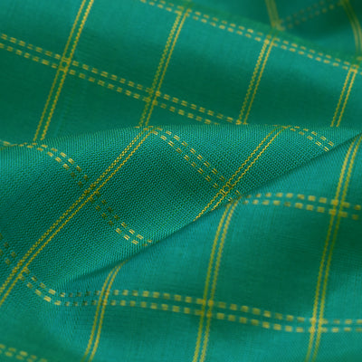 Anandha Dhratshi Kanchi Silk Fabric with Muthu Zari Checks Design