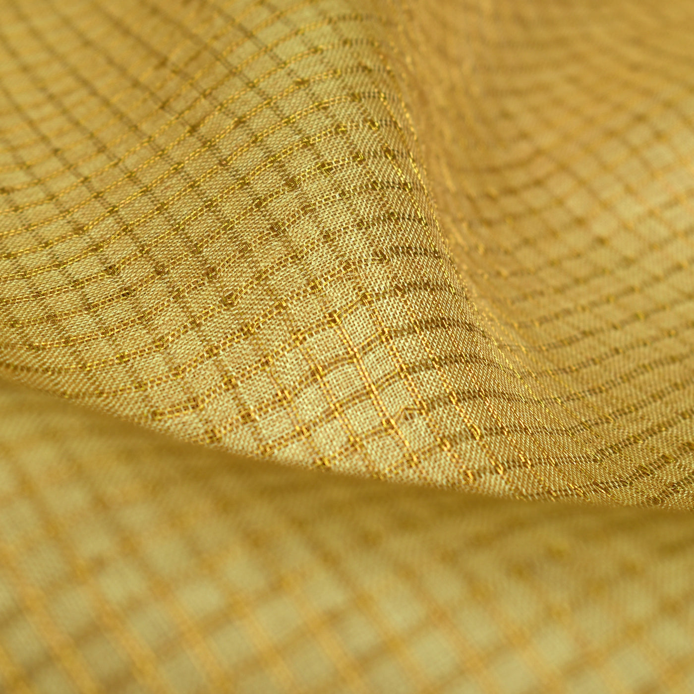 Golden Mustard Tussar Silk Fabric