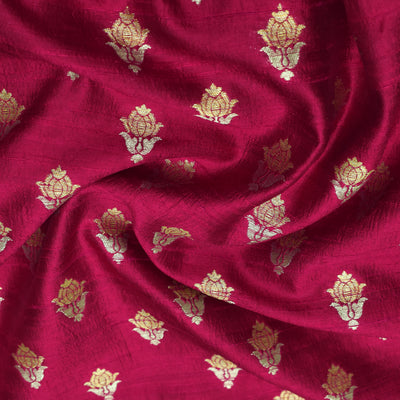 maroon-tussar-raw-silk-fabric