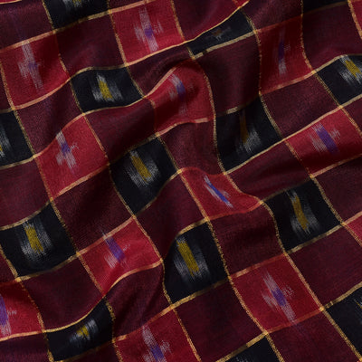 tricolor-ikkat-silk-fabric
