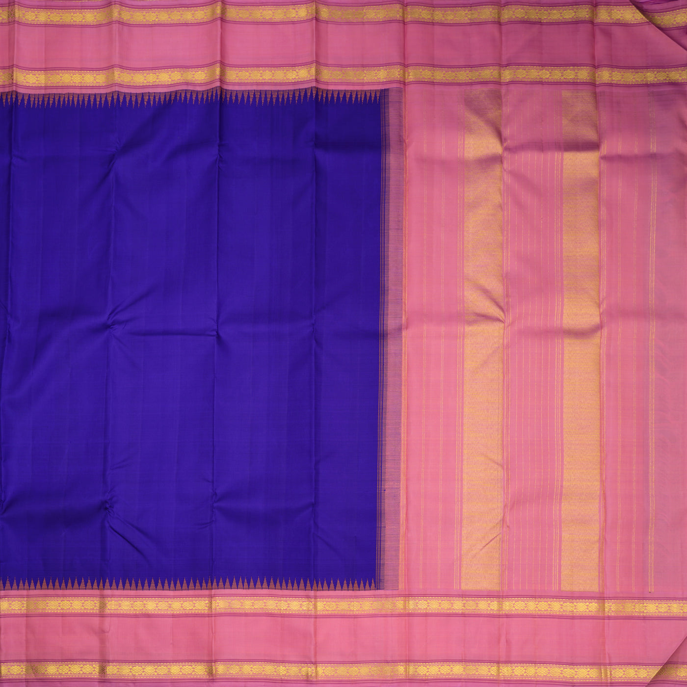 MS Blue Kanchipuram Silk Saree