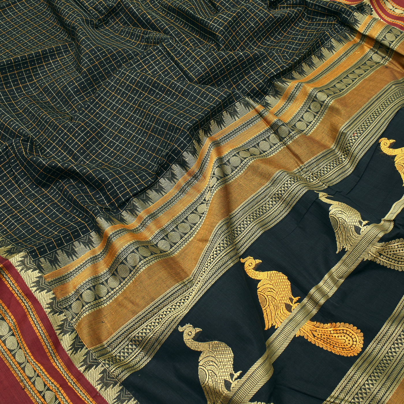 black-kanchi-cotton-saree-with-blouse-1