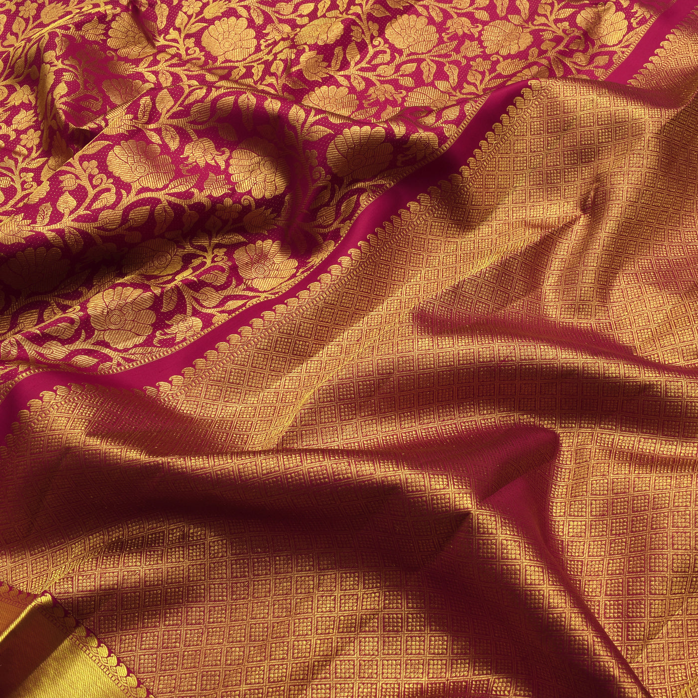crimson-red-kanchi-silk-saree-with-blouse