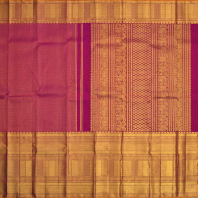 Magenta Kanchipuram Silk Saree with Kuligai Butta Design