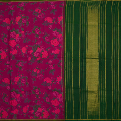 Kanchi Arakku Printed Kanchi Silk Saree with Floral Printed Design