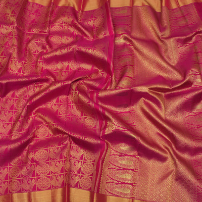 pink-kanchi-silk-saree-with-alli-green-blouse