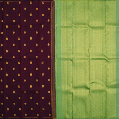 V Pakku Kanchipuram Silk Saree with Anapakshi Utracham Design