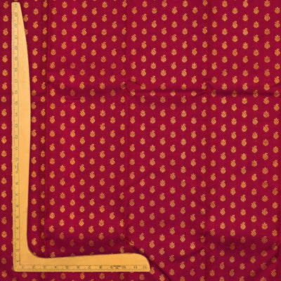 Arakku Thakkali Kanchi Silk Fabric with Kumbam Zari Butta Design